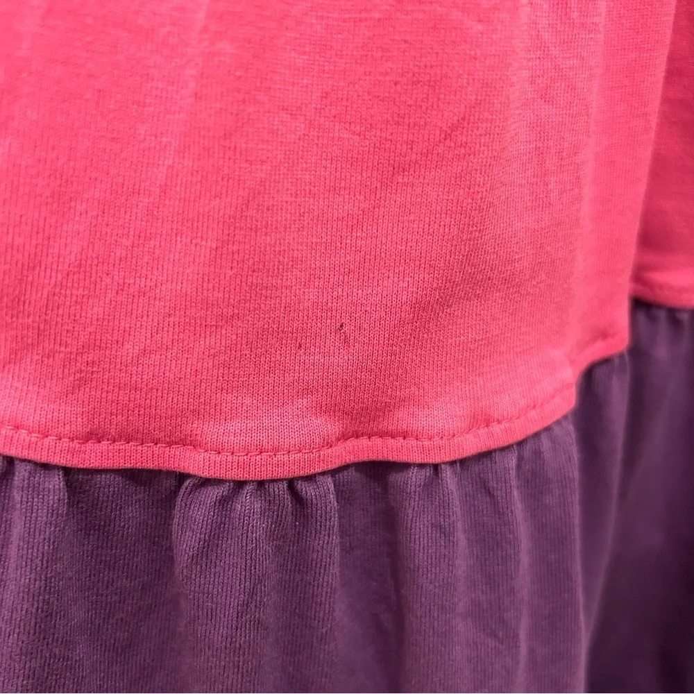 Hanna Andersson Girls Dress size 120 7 color block pink purple blue